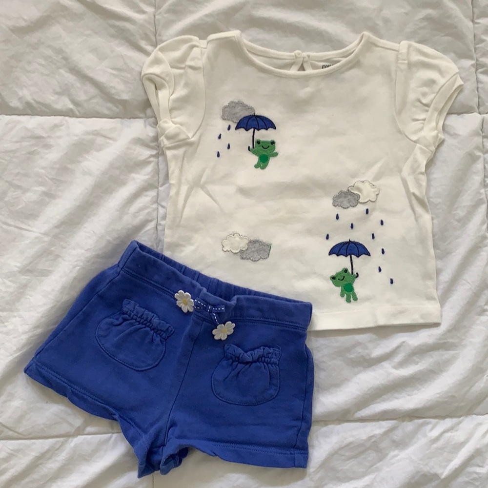 Gymboree 2 piece tee & short set